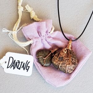 Handmade Rock/ Copper Necklace (x2)